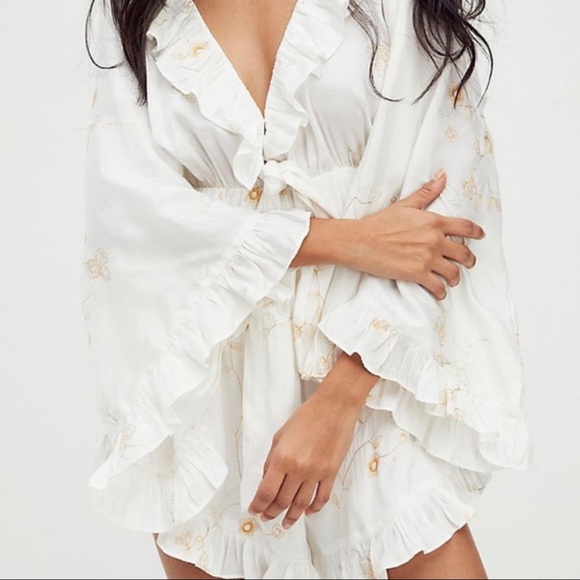 Free People Dance All Night white Romper - Picture 3 of 7